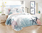 Coastal Bedding King Size Coastal Quilt with 2 Shams Nautical Bedding Beach Comforter Sets Ocean Bedspreads Coastal Coverlet Summer Bedding 96x106
